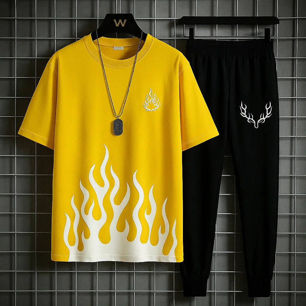 New trendy fired printed black / white & more different color`s premium quality tracksuit for men and boys