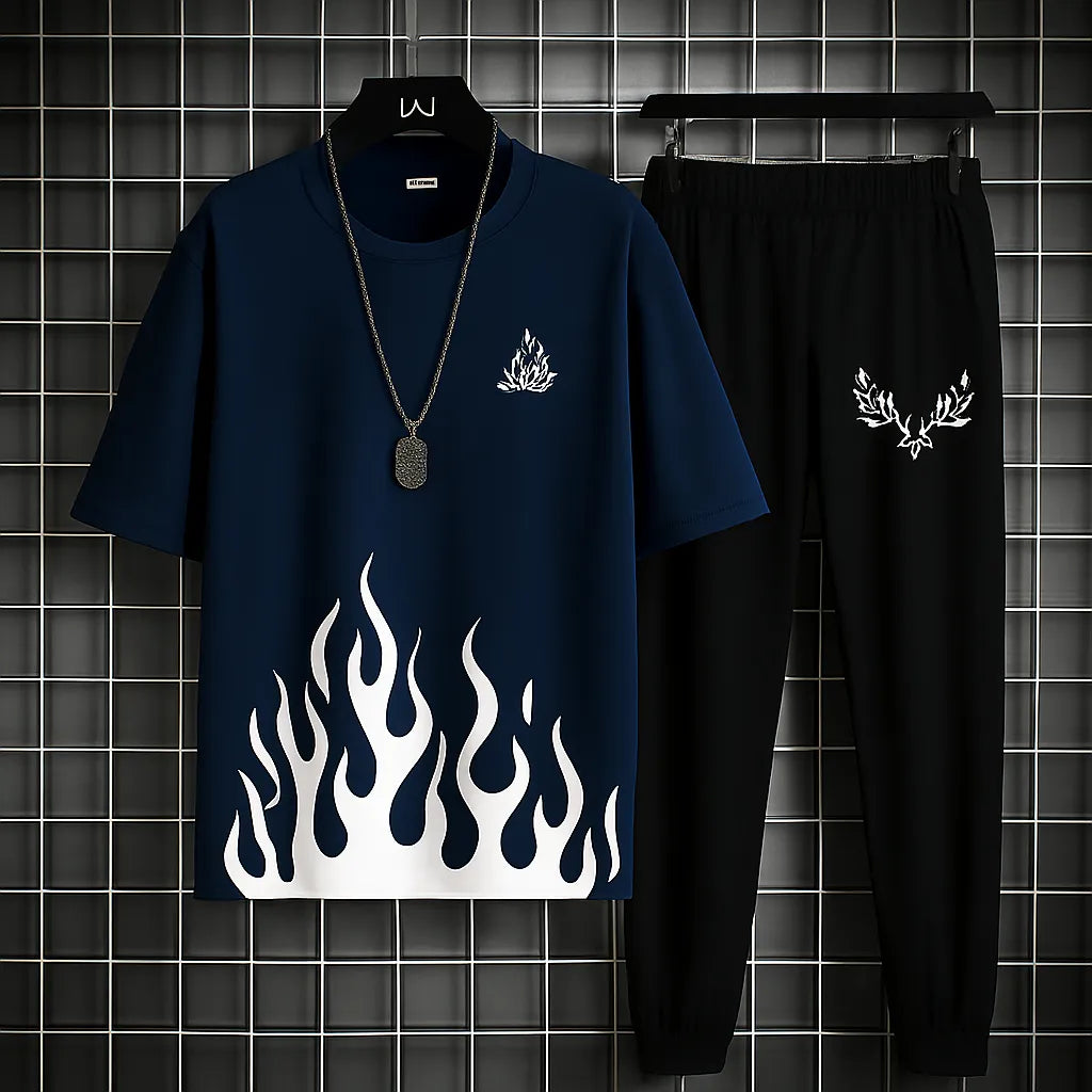 New trendy fired printed black / white & more different color`s premium quality tracksuit for men and boys
