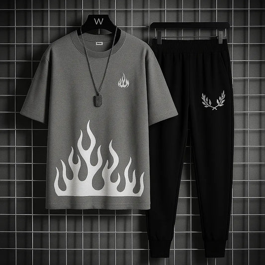 New trendy fired printed black / white & more different color`s premium quality tracksuit for men and boys